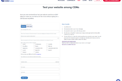 CDN Finder - test rychlosti CDN