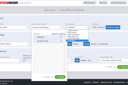 CloudPerf - monitoring výkonu a dostupnosti